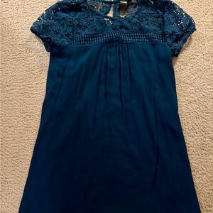 Elegant Teal Lace Women's Dress